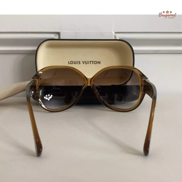 Auth LOUIS VUITTON Honey Speckling Acetate Frame Oversized Soupcon GM Sunglasses - Picture 3 of 13